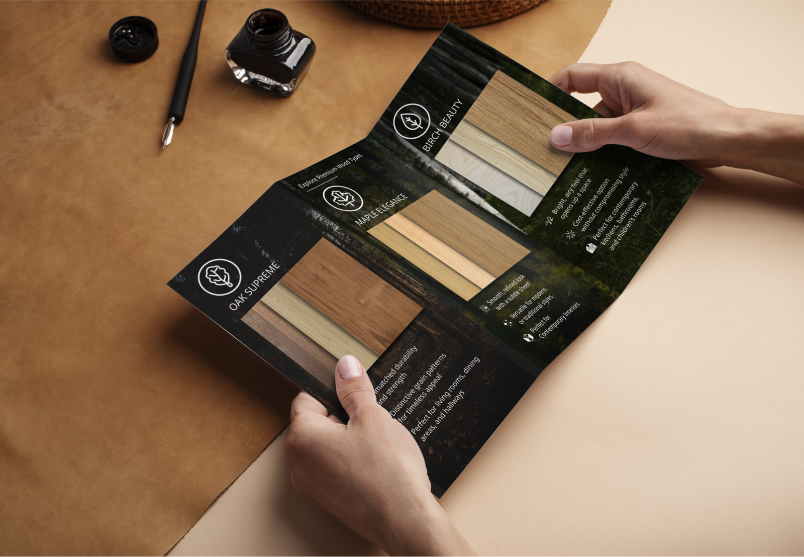 Royal Flooring brand collateral mockup