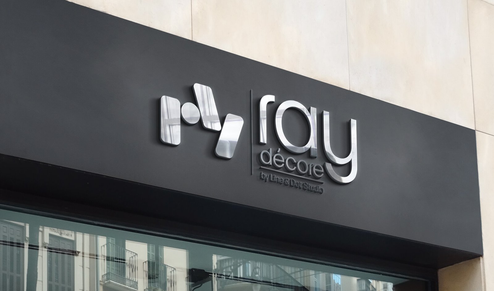 Ray Decore signage on a store facade
