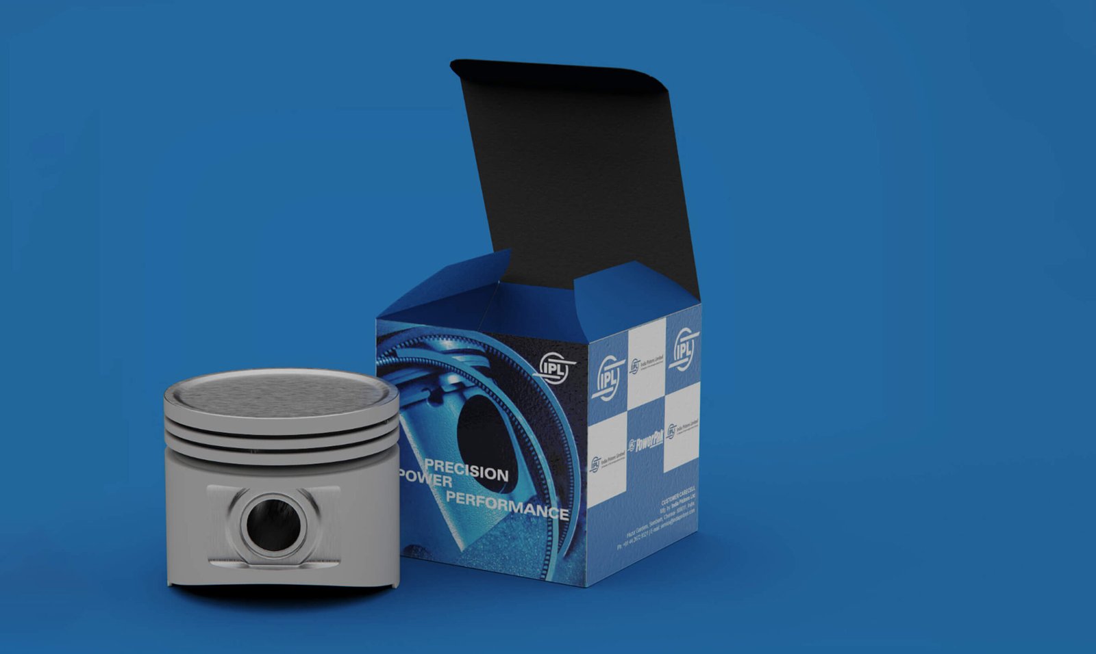 Sleek packaging photographed in context with product