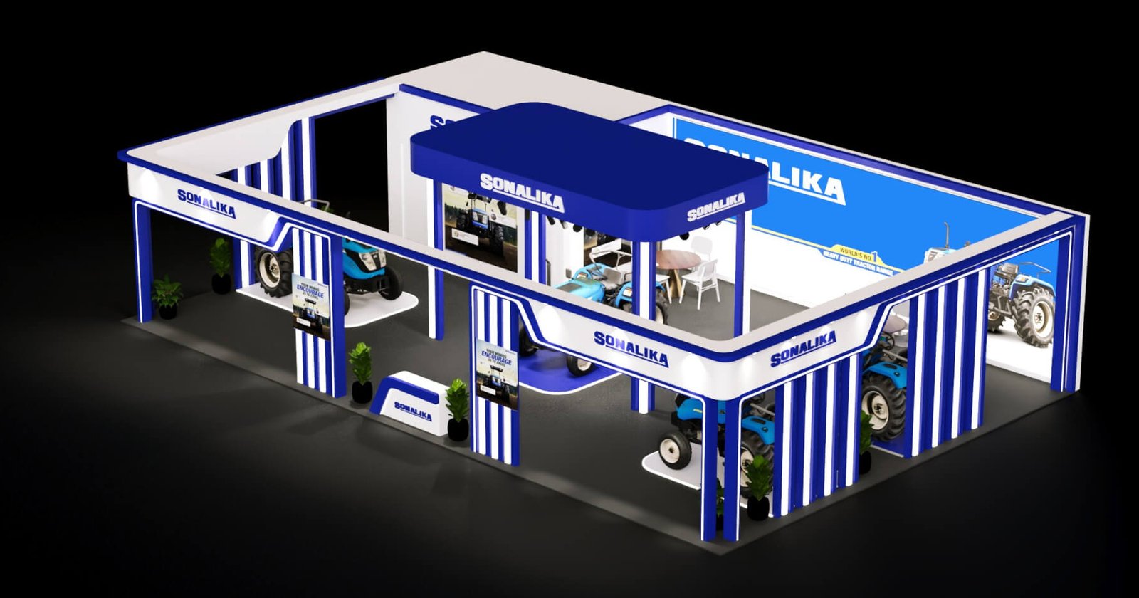 Sonalika exhibition stall designed by Line and Dot Studio